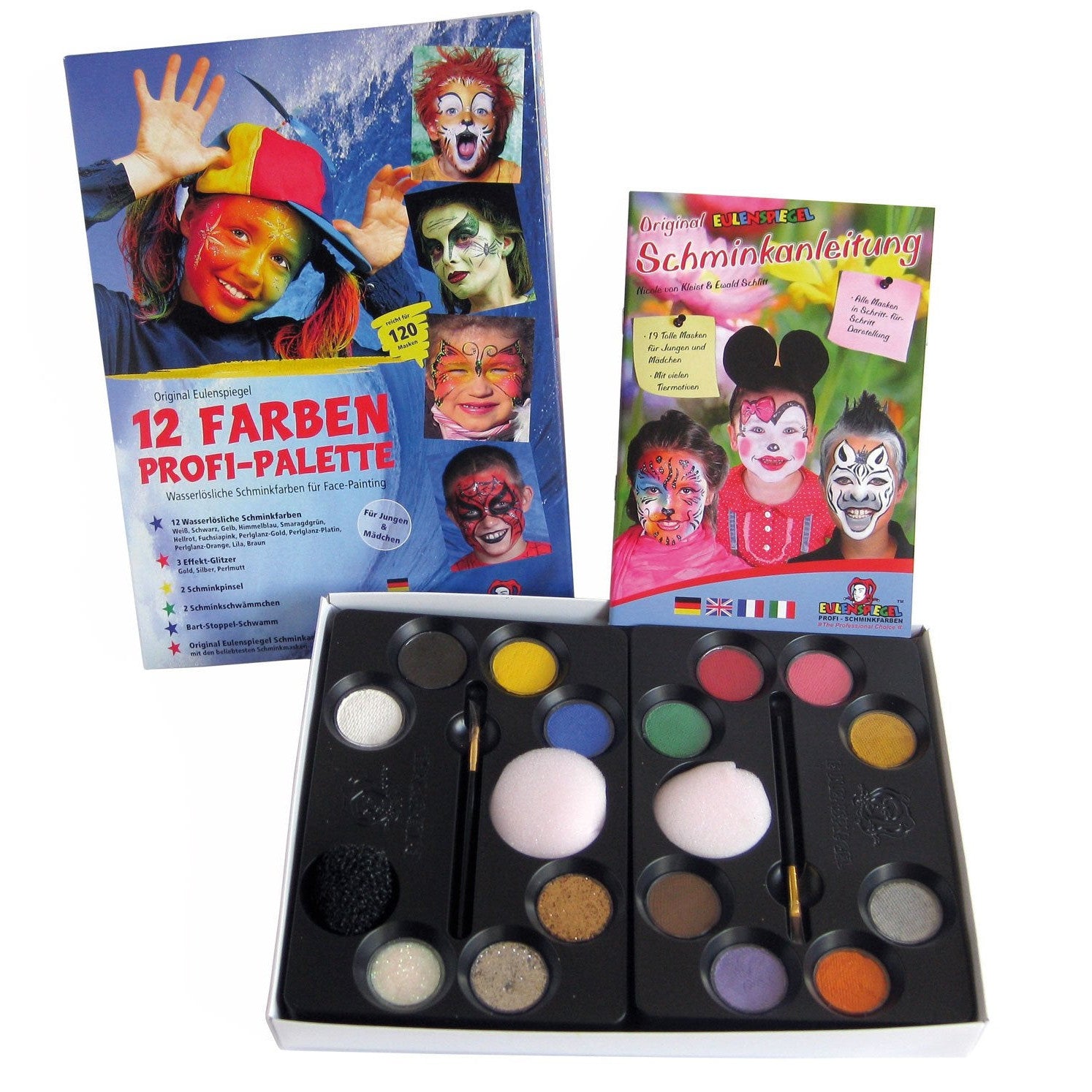 Vibrant 12‑Colour Pro Makeup Palette for Kids Carnival